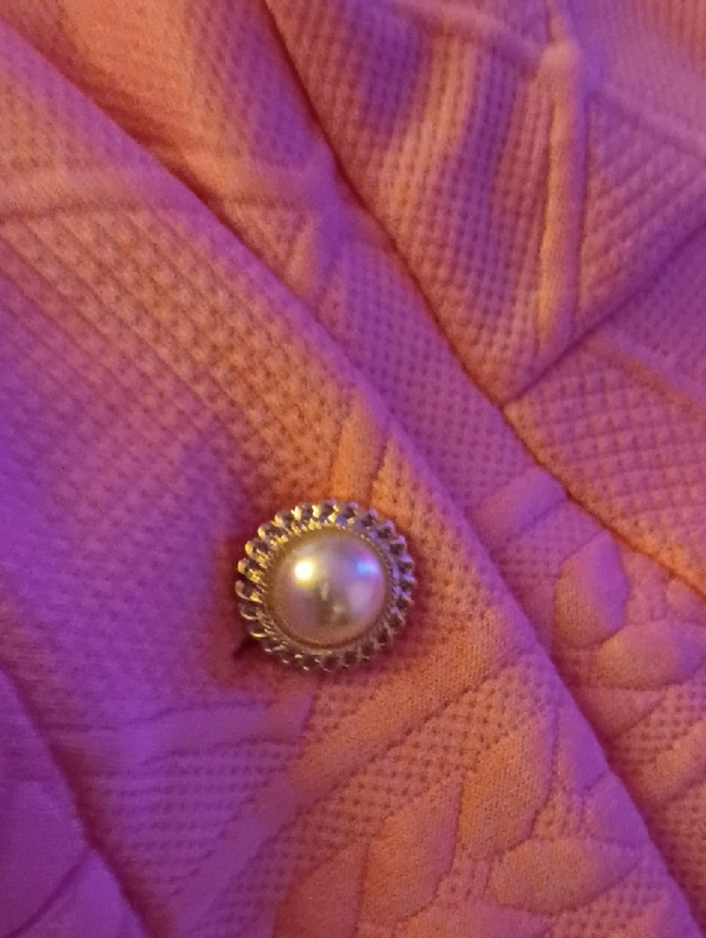 Classic Pink Quilted Womens Blazer - Picture 4 of 4